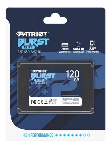 Ssd Patriot Burst Elite, 120gb, Sata Iii, 2.5 , 7mm