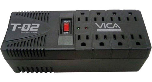 Regulador Vica T-02, 300j, 700w, Entrada 127v, 8 Contactos