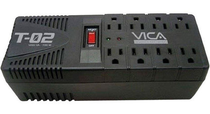 Regulador Vica T-02, 300j, 700w, Entrada 127v, 8 Contactos