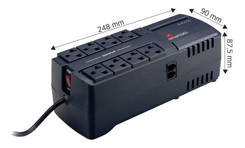 Regulador De Energía Smartbitt Prot Descargas 8 Cont 2200va