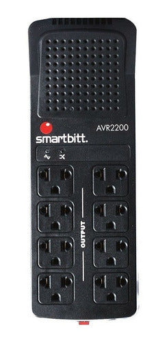Regulador De Energía Smartbitt Prot Descargas 8 Cont 2200va