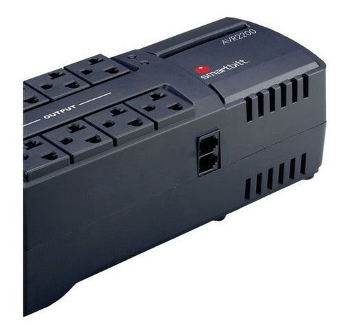 Regulador De Energía Smartbitt Prot Descargas 8 Cont 2200va