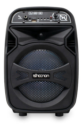 Bocina Necnon Nb-08c Con Bluetooth Negra 100v/240v
