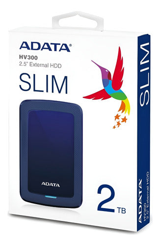 Disco Duro Externo Adata Hv300 2.5 2tb Usb 3.1 Azul Mac/pc