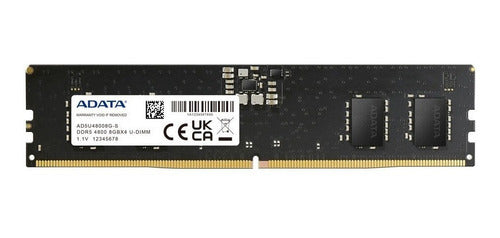 Memoria Ram Adata Ad5u48008g-s Ddr5, 4800mhz, 8gb, Ecc, Cl40