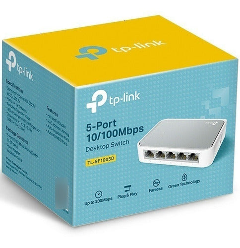 Switch Tplink De Escritorio 5 Puertos 10/100 Mbps Tl-sf1005d