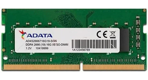 Memoria Ram Premier Color Verde  16gb 1 Adata Ad4s266616g19-sgn