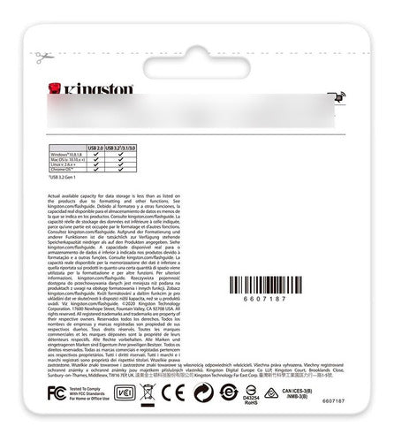 Memoria Usb Kingston Datatraveler Exodia 64gb Usb A Negro