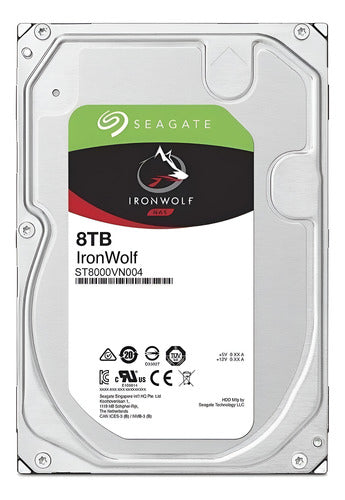 Disco Duro Para Nas Seagate Ironwolf 3.5 8tb Sata Iii 256mb