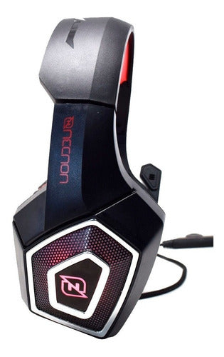 Necnon Audífonos Gamer Nbhg-dragon,alámbrico,negro/rojo