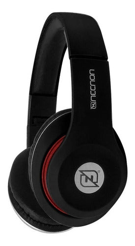 Audífonos Inalámbricos Aux Sd Fm Necnon Nbh-01r Negro