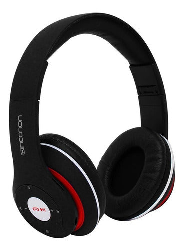 Audífonos Inalámbricos Aux Sd Fm Necnon Nbh-01r Negro