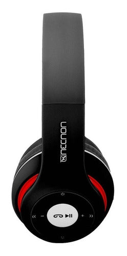 Audífonos Inalámbricos Aux Sd Fm Necnon Nbh-01r Negro