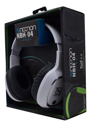 Audífonos Necnon inalambricos de Diadema BT NBH-04 Pro (Plata)