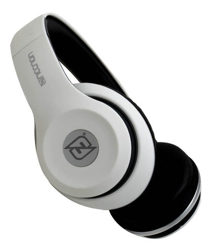 Audífonos Inalámbricos Aux Sd Fm Necnon Nbh-01r Blanco