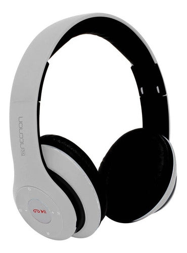 Audífonos Inalámbricos Aux Sd Fm Necnon Nbh-01r Blanco