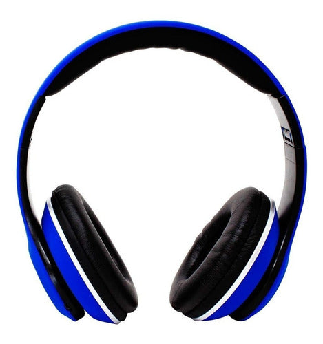 Audífonos Inalámbricos Aux Sd Fm Necnon Nbh-01r Azul