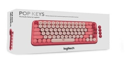 Teclado Logitech Pop Rf Inalámbrico Bluetooth Rosa (español)