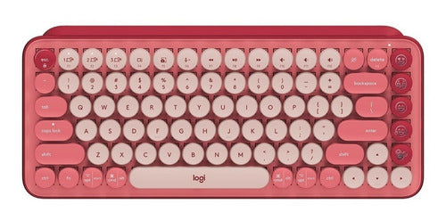 Teclado Logitech Pop Rf Inalámbrico Bluetooth Rosa (español)