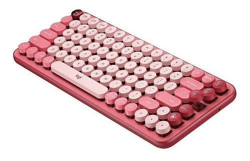 Teclado Logitech Pop Rf Inalámbrico Bluetooth Rosa (español)