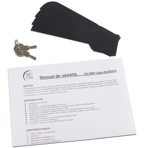 Cajón De Dinero Ec Line Ec-cd-100p, 7.3kg, Negro