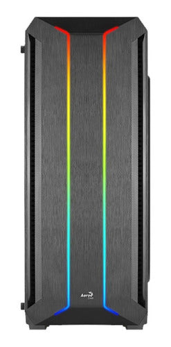 Gabinete Gamer Aerocool Skyline A Bk V2 Argb Media Torre Negro