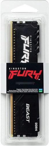 Memoria Ram Fury Beast Gamer Color Negro  8gb 1 Kingston Kf432c16bb/8