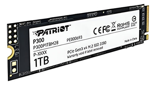 Ssd Patriot P300, 1tb, Pci Express 3.0 X4, M.2 2280