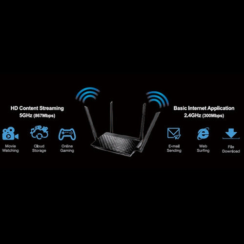Router Asus V2 Rt-ac1200_v2 Negro 110v/240v