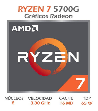 Amd 7 5700g 3.8ghz 16mb 65w Am4 Vega (100-100000263box)