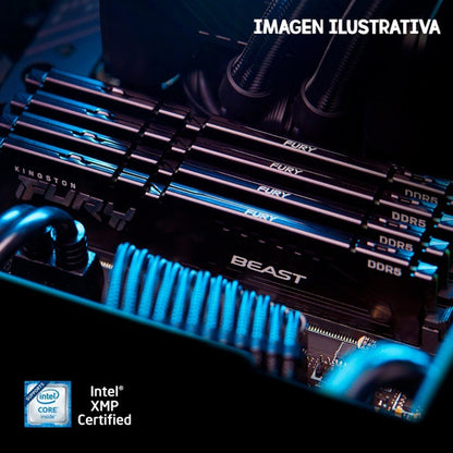 Memoria Ram Ddr5 16gb 5200mt/s Kingston Fury Beast 1x16gb Negro