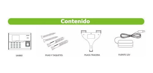 Control De Acceso Y Asistencia Zkteco Ua860 Color Blanco /v