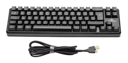 Teclado Gamer Yeyian Akil S3500 Mecánico Switch Blue Negro
