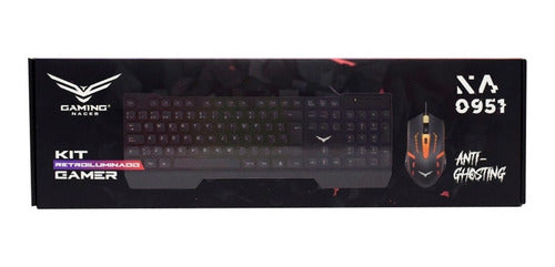 Kit Teclado Y Mouse Naceb Na-0951 Alambrico Retroiluminado