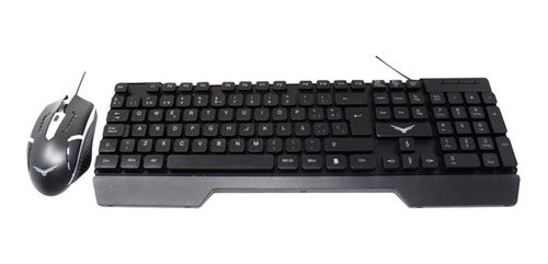 Kit Teclado Y Mouse Naceb Na-0951 Alambrico Retroiluminado