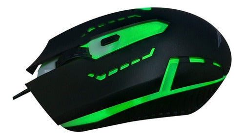 Kit Teclado Y Mouse Naceb Na-0951 Alambrico Retroiluminado