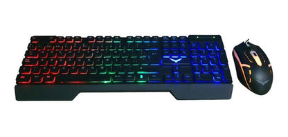 Kit Teclado Y Mouse Naceb Na-0951 Alambrico Retroiluminado
