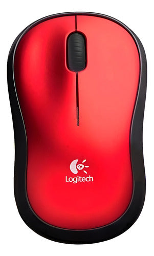 Mouse Logitech M185 Rojo Inalambrico Usb (910-003635)