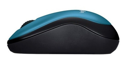 Mouse Logitech M185 Azul Inalambrico Usb (910-003636)