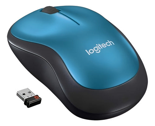 Mouse Logitech M185 Azul Inalambrico Usb (910-003636)