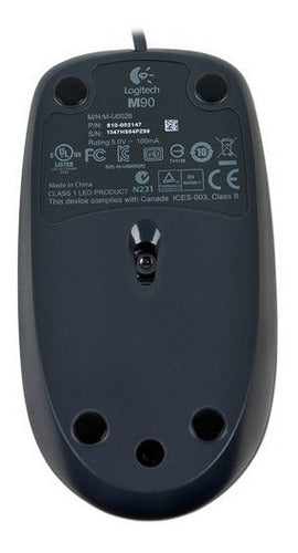 Mouse Óptico Logitech M90, Usb.