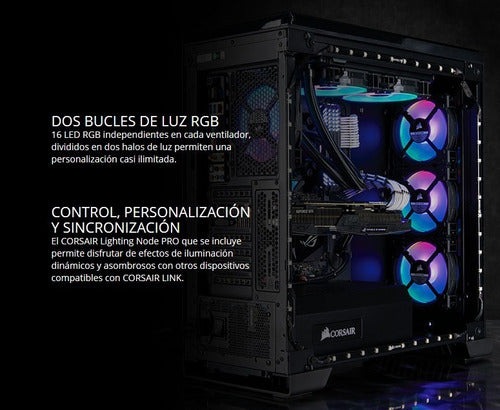 Ventilador Gabinete Corsair (Co-9050071-Ww) Ll120 Rgb Luz Du