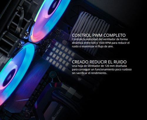 Ventilador Gabinete Corsair (Co-9050071-Ww) Ll120 Rgb Luz Du