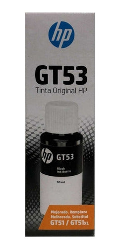 Combo 2 Botellas Tinta Hp Ink Gt53 Negro 1vv22al Original