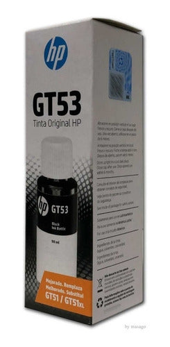 Combo 2 Botellas Tinta Hp Ink Gt53 Negro 1vv22al Original
