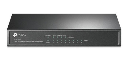 Switch 8 Puertos Tp-link Tl-sf1008p Poe Escritorio 10/100mbp