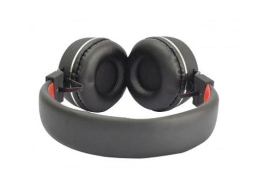 Diadema Naceb Na-0310 Microfono Alambrica 3.5mm Negro/rojo