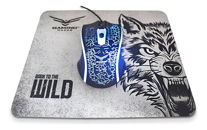 Kit Mouse Gamer Óptico Usb Alambrico Mouse Pad Naceb Na-632