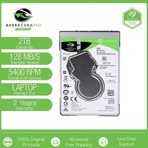 Disco Duro Interno Seagate Barracuda St2000lm015 2tb Verde