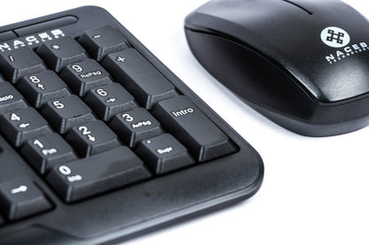 Kit De Teclado Mouse Naceb Na-426 Rf Inalámbrico Negro